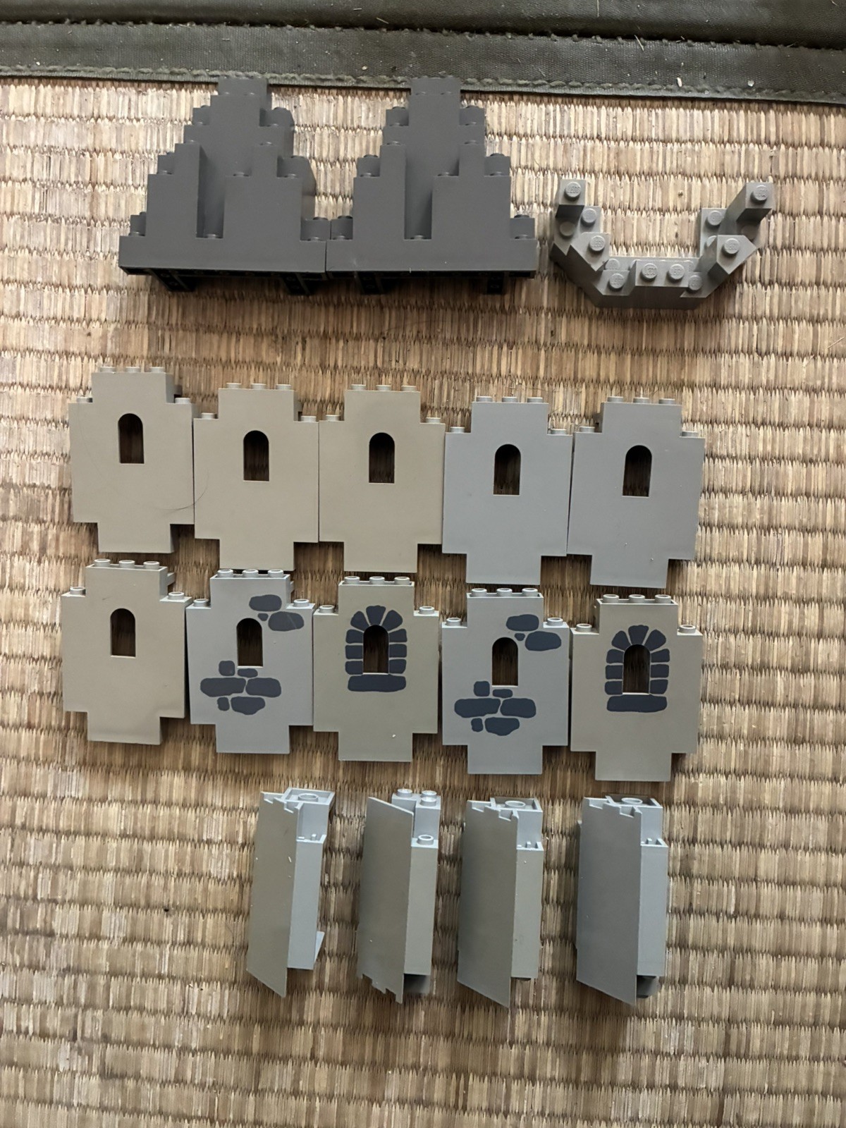 LEGO Castle Wall Windows, Turrets, Arches and more! All grey