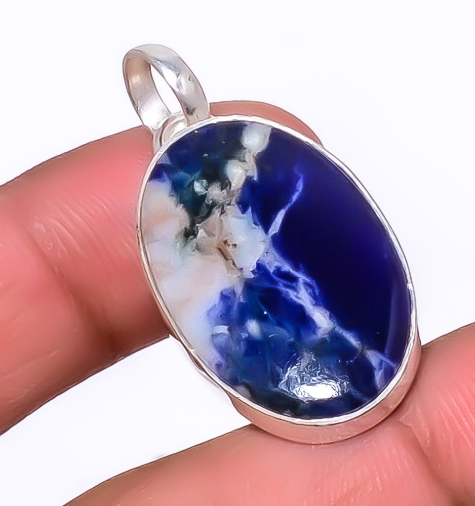Sodalite - Minas Gerais 925 Sterling Silver Jewelry Pendant 1.56" T996