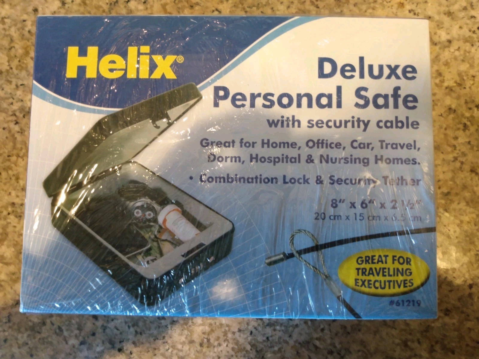 Helix Deluxe Personal Safe W/ Security Cable