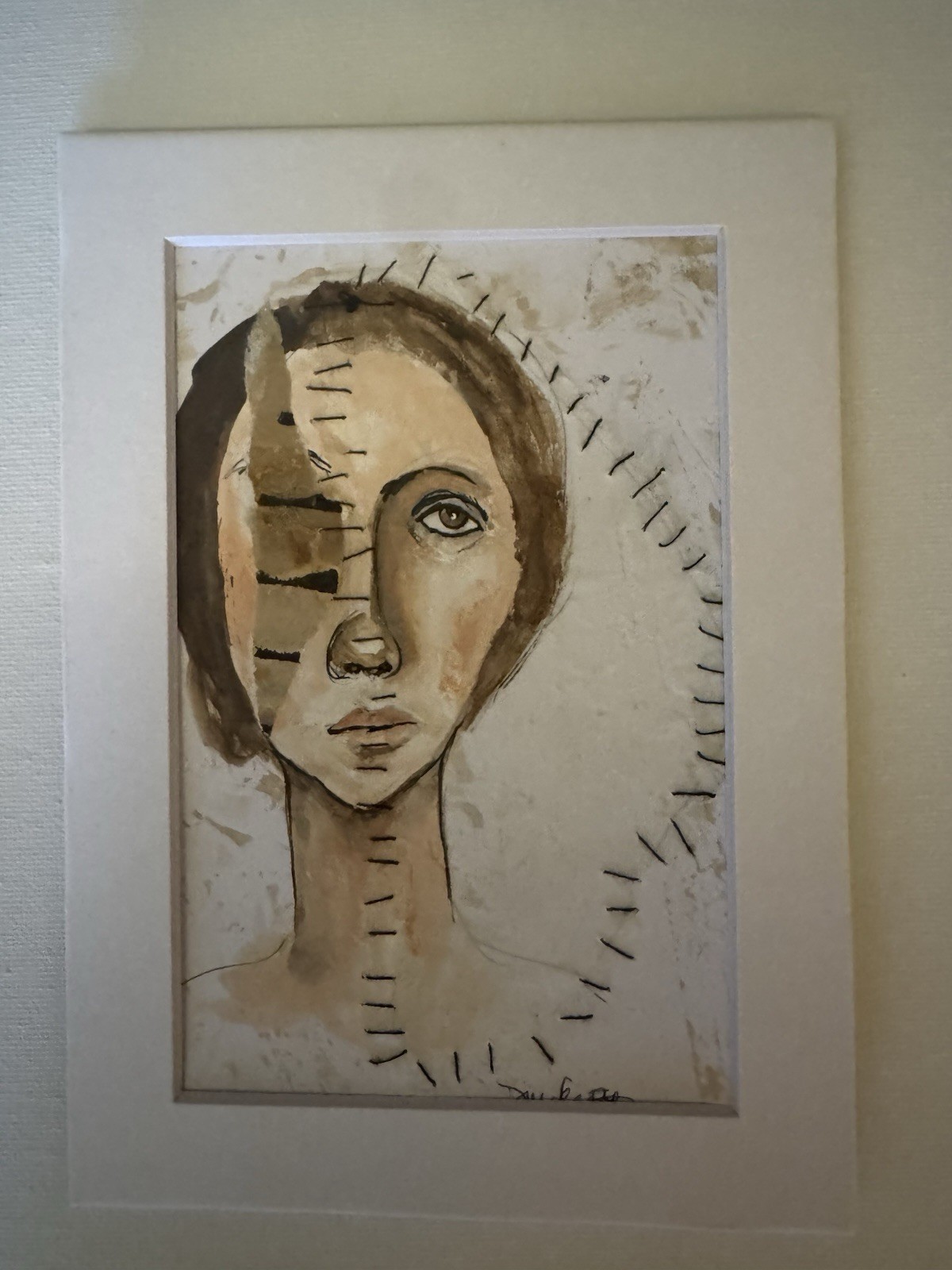 Original Mixed Media Outsider Art painting “Fragmented”