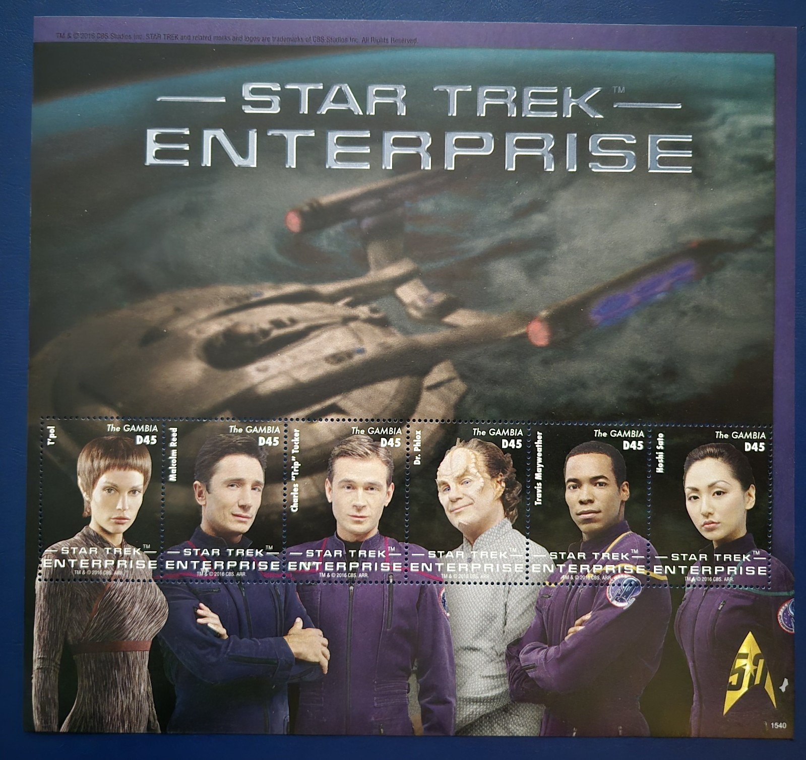 Gambia 2016 / TV Shows - The 50th Anniversary of Star Trek / 6v ms