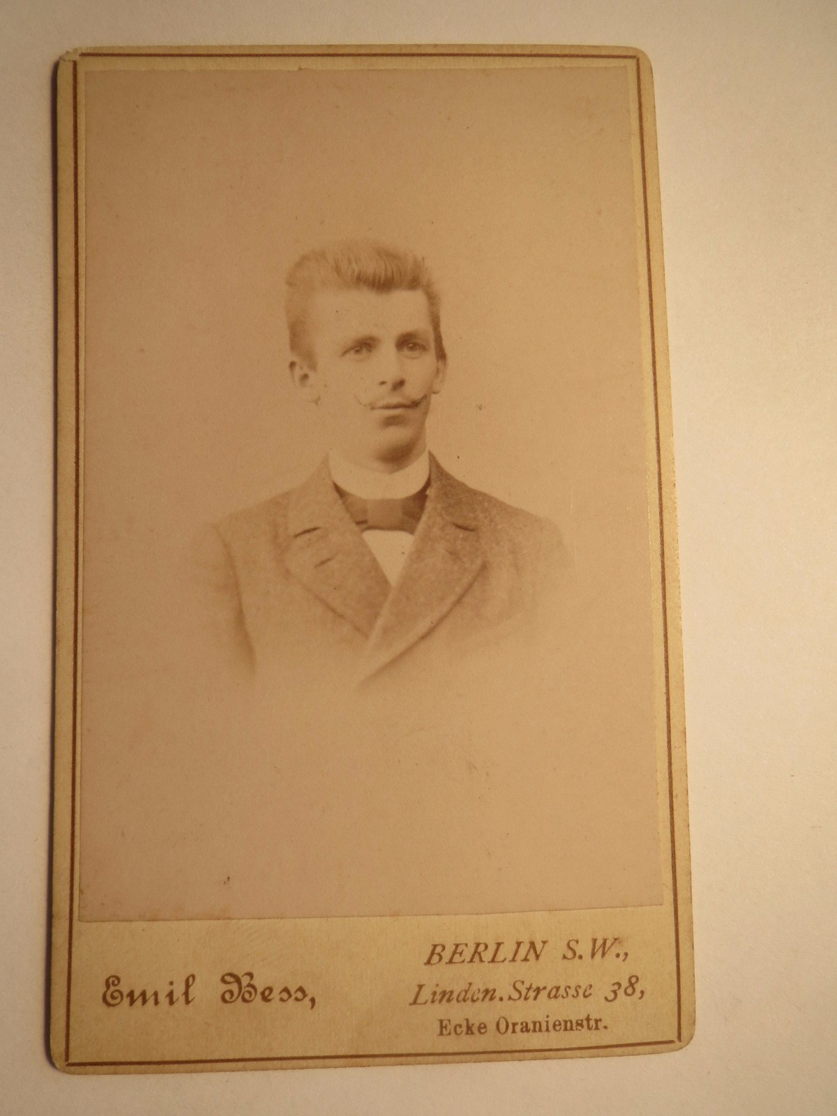 Berlin - Young Man in Suit - Portrait / CDV