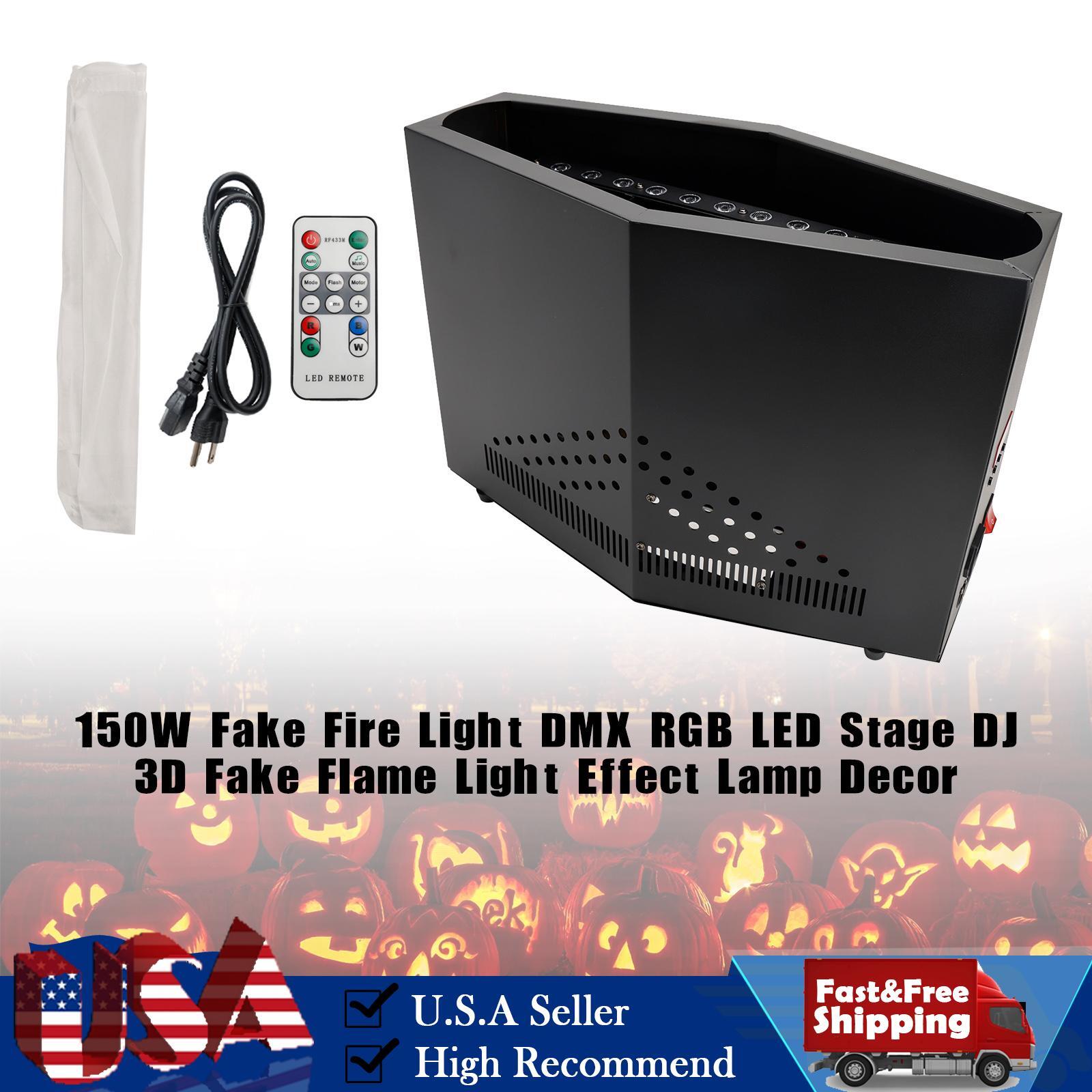 150W Fake Fire Light DMX RGB LED Stage DJ 3D Fake Flame Light Effect Lamp Decor