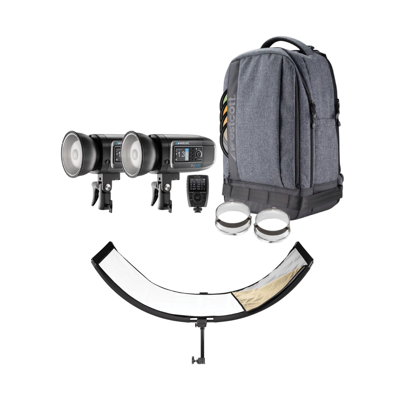 Westcott FJ400 II Strobe 2 Light Backpack Kit FJ X3 S Trigger Bundle PRO