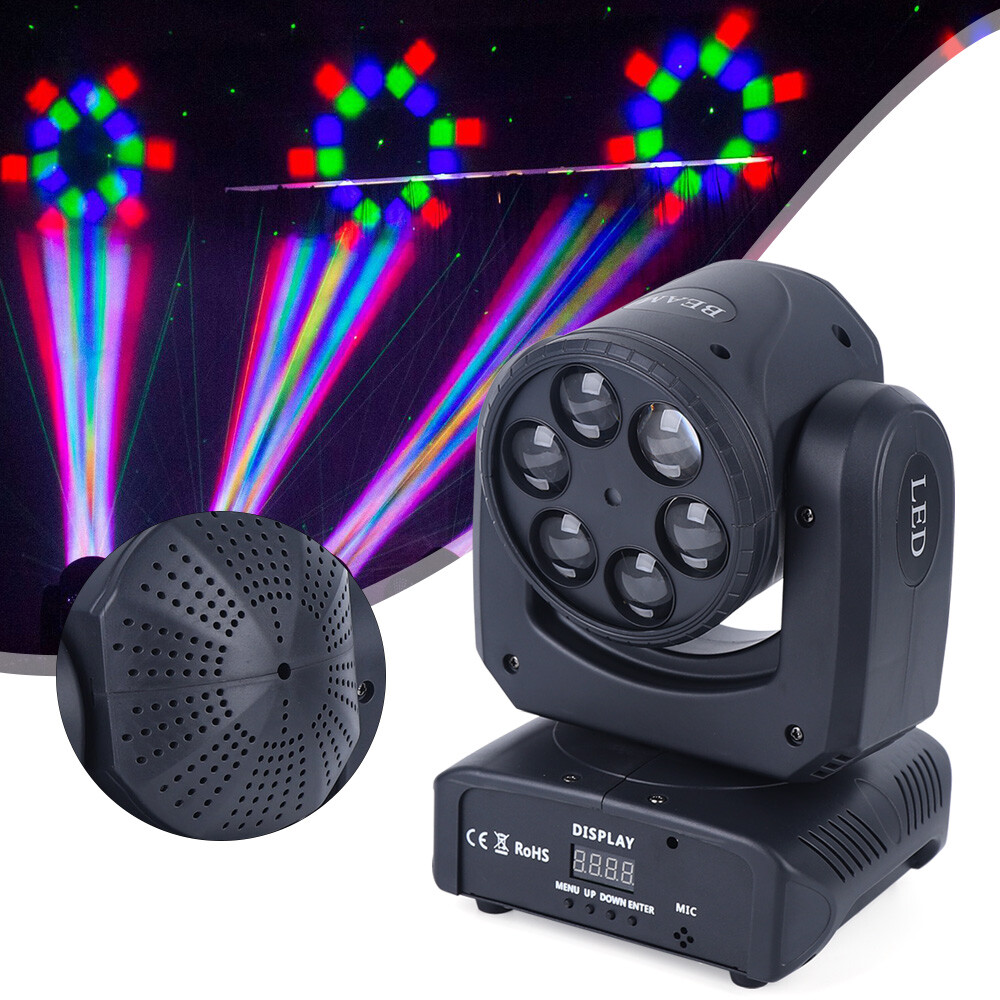 NEW 6 Bee Eyes LED Moving Head Stage Effect Light Party Bar Rotating Beam Light