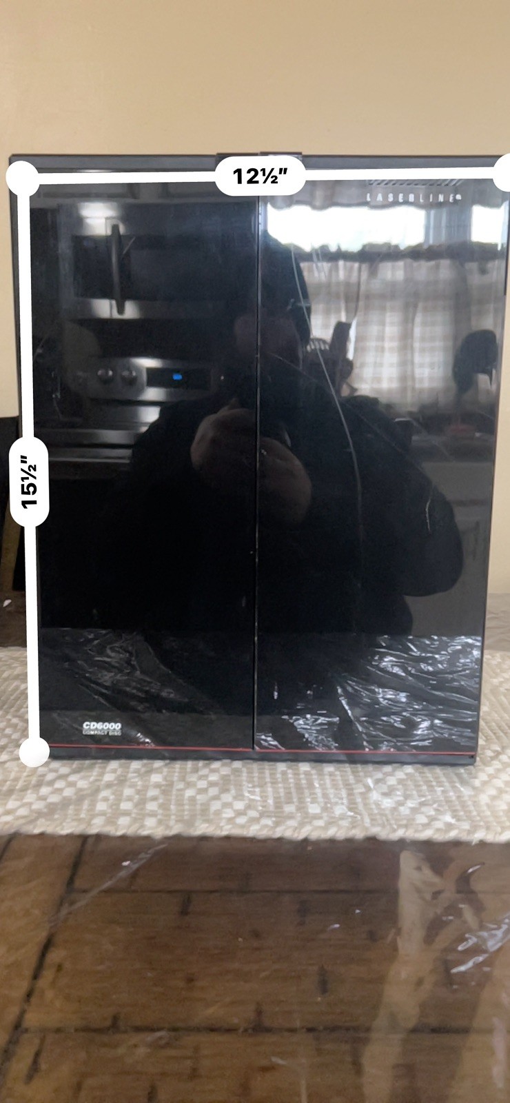 Black Laserline 60 CD Rack Case CD60D Folding Doors Wall Mount Desk Top Storage