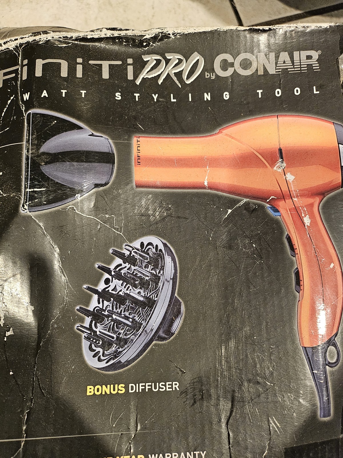 Conair INFINITIPRO 1875W 3-in-1 Ionic Styling Hair Dryer New Open Box