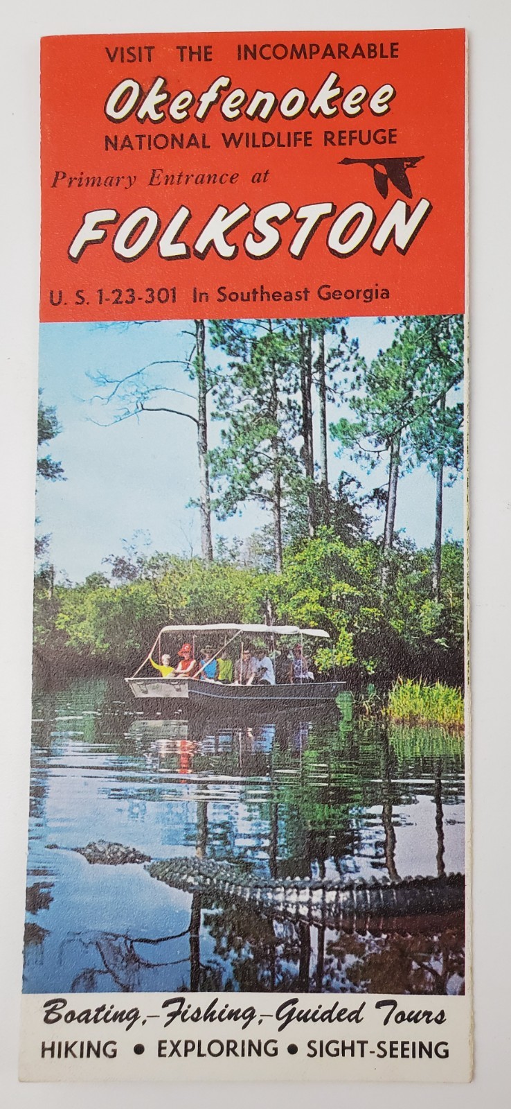 1960s Folkston Georgia Okefenokee Swamp Tourist Vintage Travel Brochure