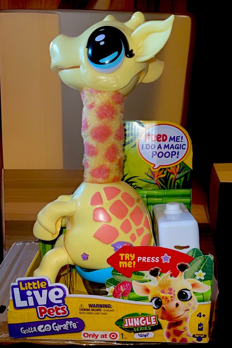 Little Live Pets Gotta Go Giraffe Exclusive Little Box Damage But Not Hurt