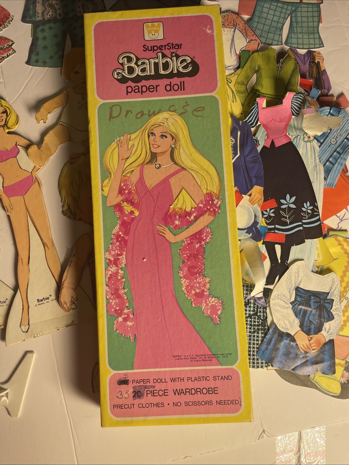 1978 SuperStar Barbie Paper Doll +4 More Dolls+50 Outfits Excellent Used