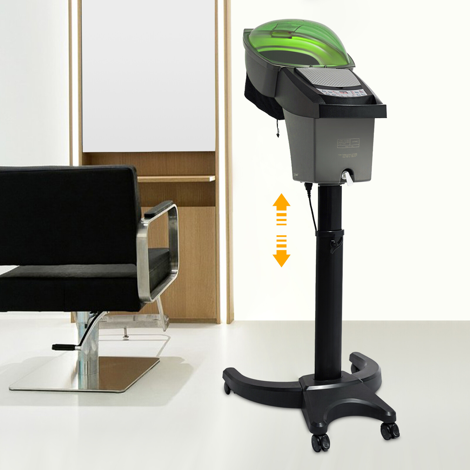 Hair Steamer Rolling Stand 7 Color Light Beauty Salon Spa Equipment Professional