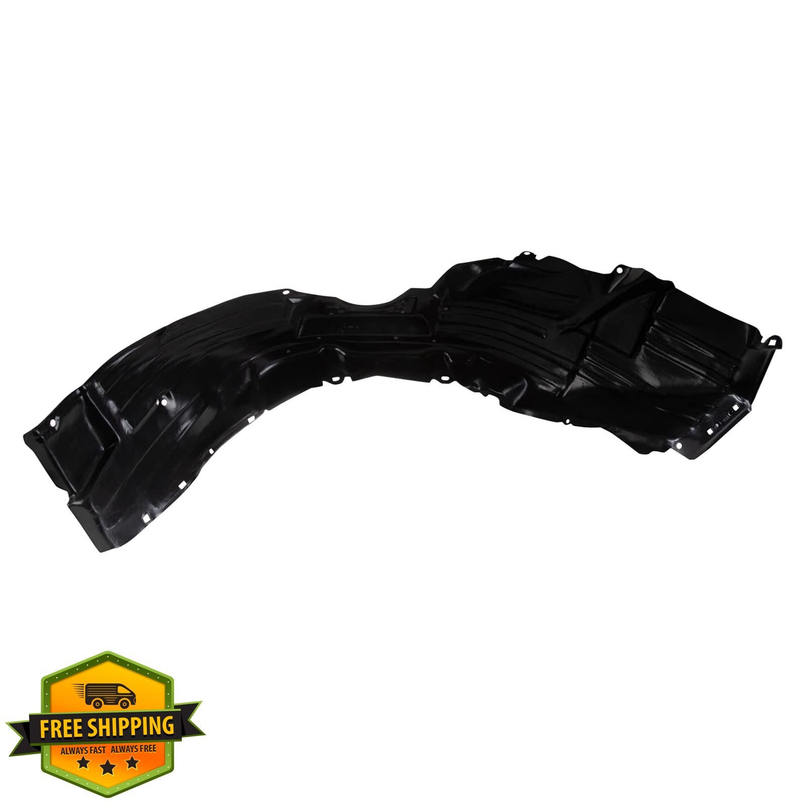 TRQ Front Left Inner Fender Liner 11-14 Toyota Sienna Black