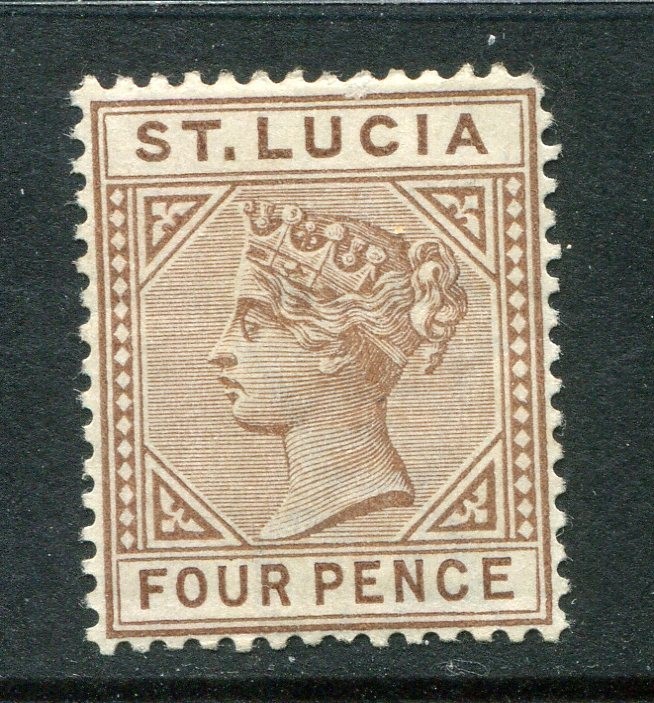 Saint Lucia #33 Victoria 4 P. [Mint Hinged] 