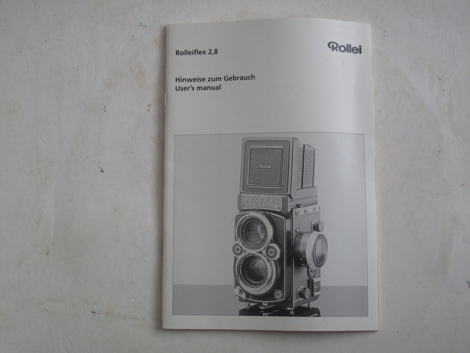 Rolleiflex 2,8 GX instruction manual,  US SELLER "LQQK"