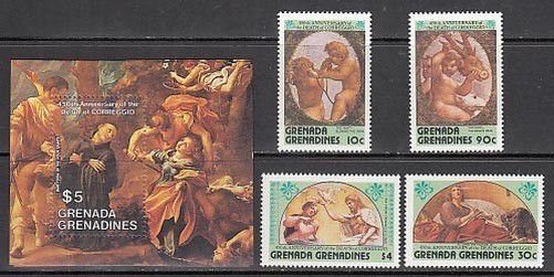 Grenada-Grenadines - Yvert Mail 537/40 + H.83 ** Mnh Degas Paintings