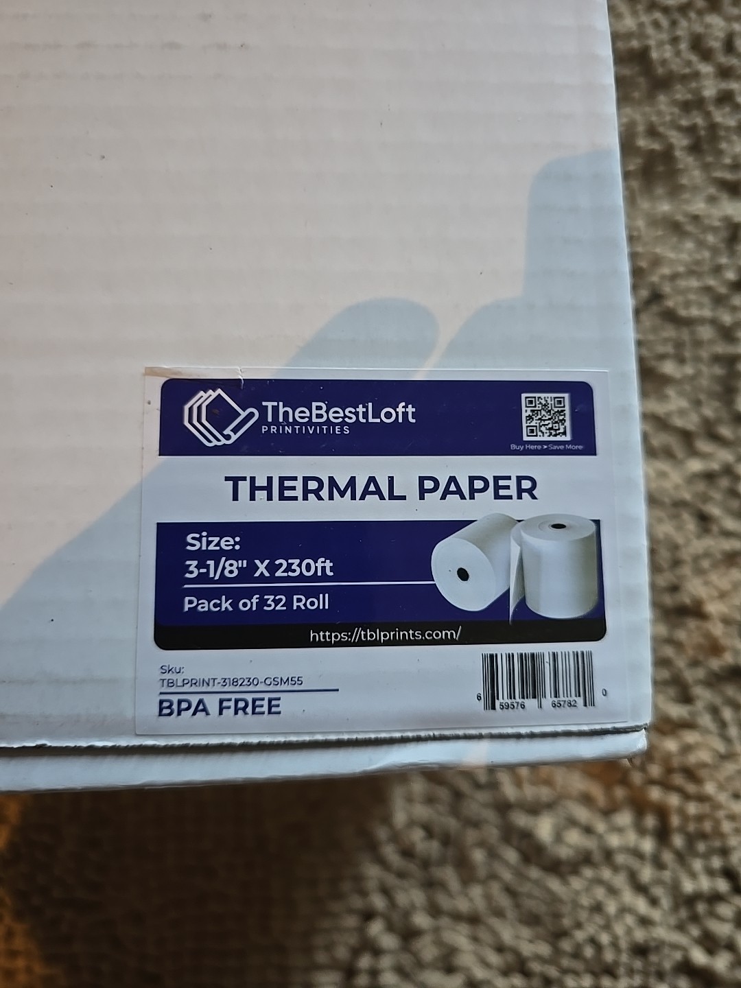 32 Rolls- 3 1/8" x 230' Thermal Paper Rolls For Cash Register POS BPA Free