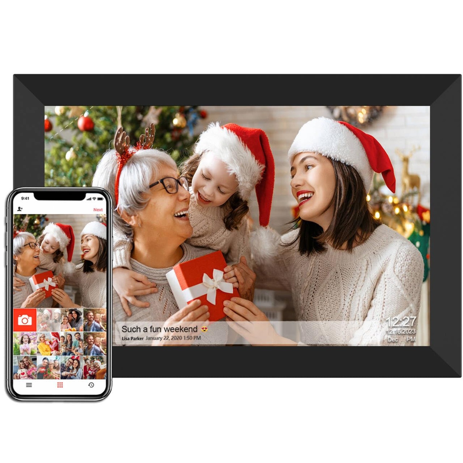 SSAWIFIFRAME 10.1 Inch WiFi Digital Picture Frame 32GB, 1280x800 HD IPS Touch...