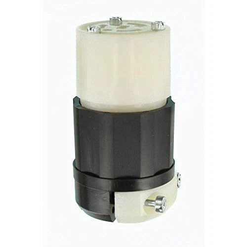 Leviton 20 Amp 250 Volt NEMA L6-20R Locking Connector Black and White
