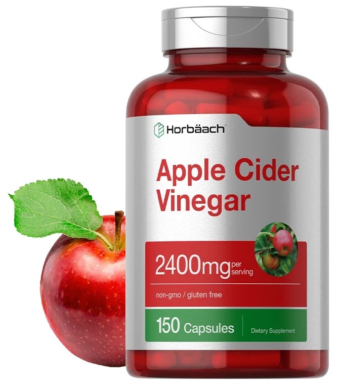 Apple Cider Vinegar 2400mg 150 Capsules Non-GMO Natural Supplement USA