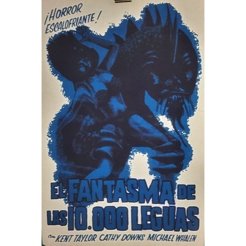 El Fantasma De Las 10000 Leguas Sci-Fi Horror Logo Iron On Heat Transfer 12"X18