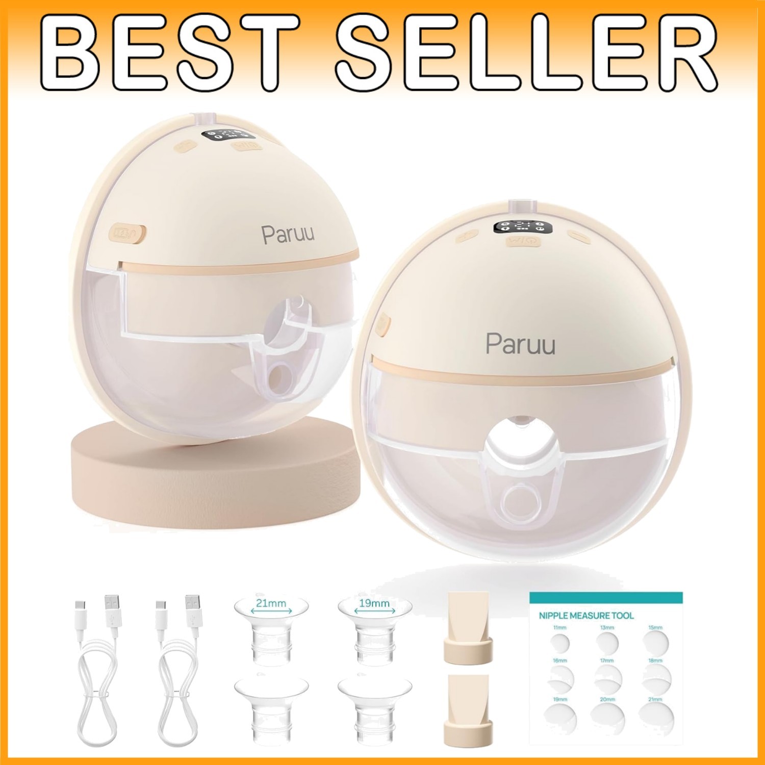 Wearable Hands-Free Breast Pump - Max 309mmHg Suction