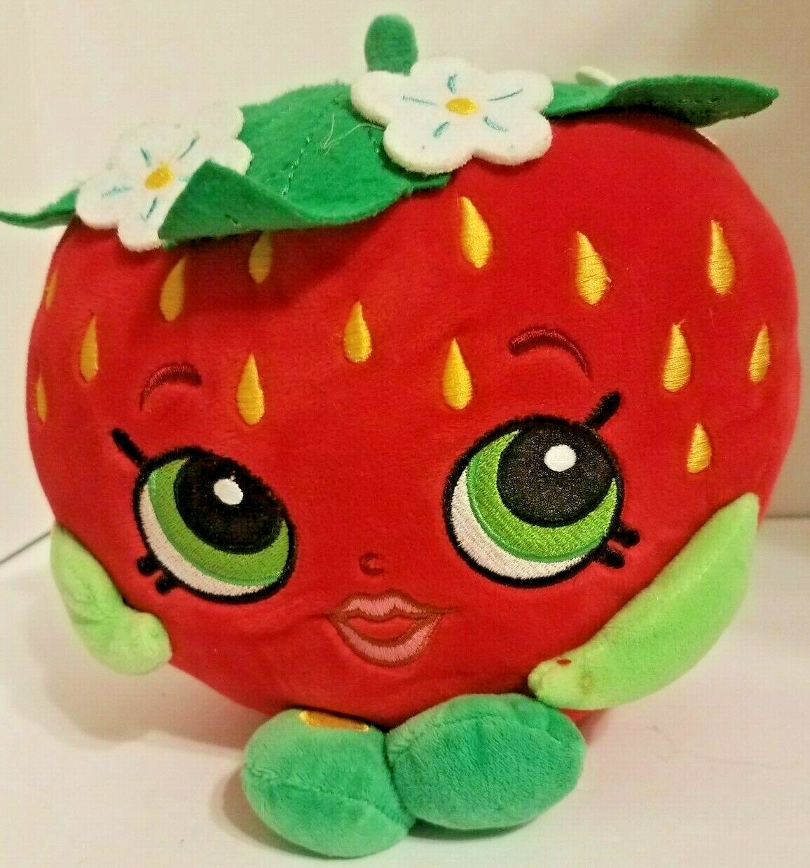 Shopkins Plush Strawberry Kiss Coin Bank Piggy Bank 8" 