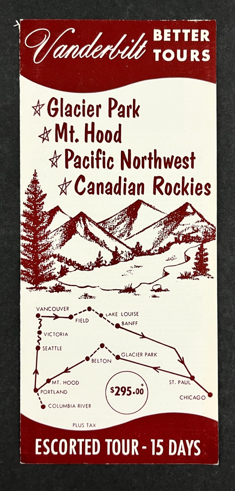 1959 Vanderbilt Better Tours PNW Rockies Glacier Park Vintage Travel Brochure