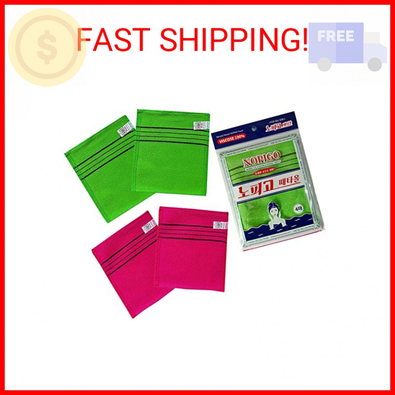 NOPIGO Korean Asian Exfoliating Bath Washcloth Mitt for Remove Dead Skin.Exfolia