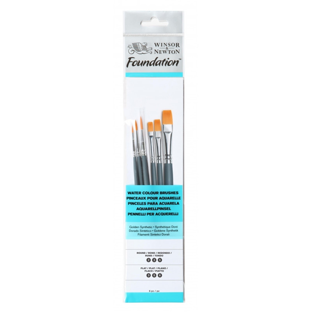 Set Of 6 Assorted Watercolor Foundation Brushes |