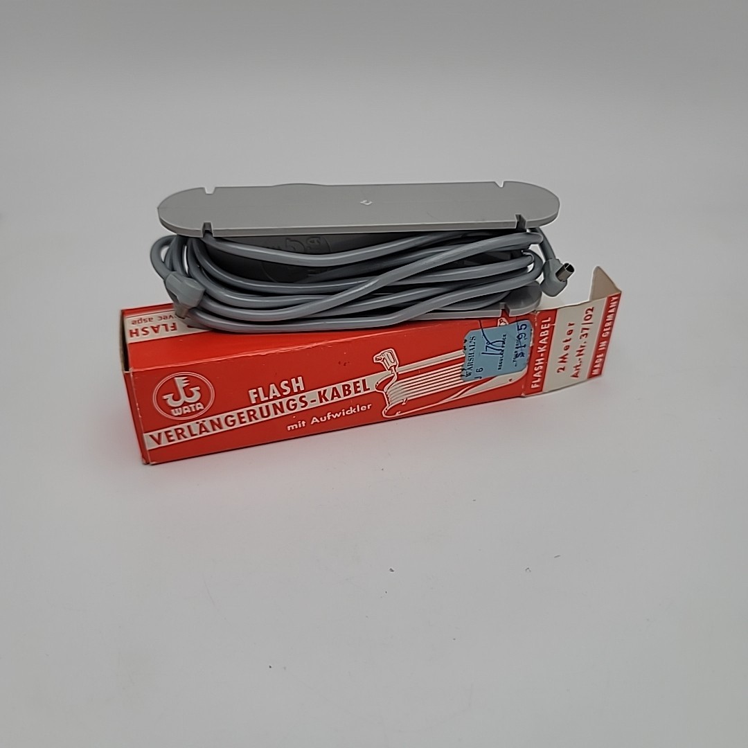 Vintage Wata Flash Kabel 2 Meter Extension Cable w Box Made in Germany