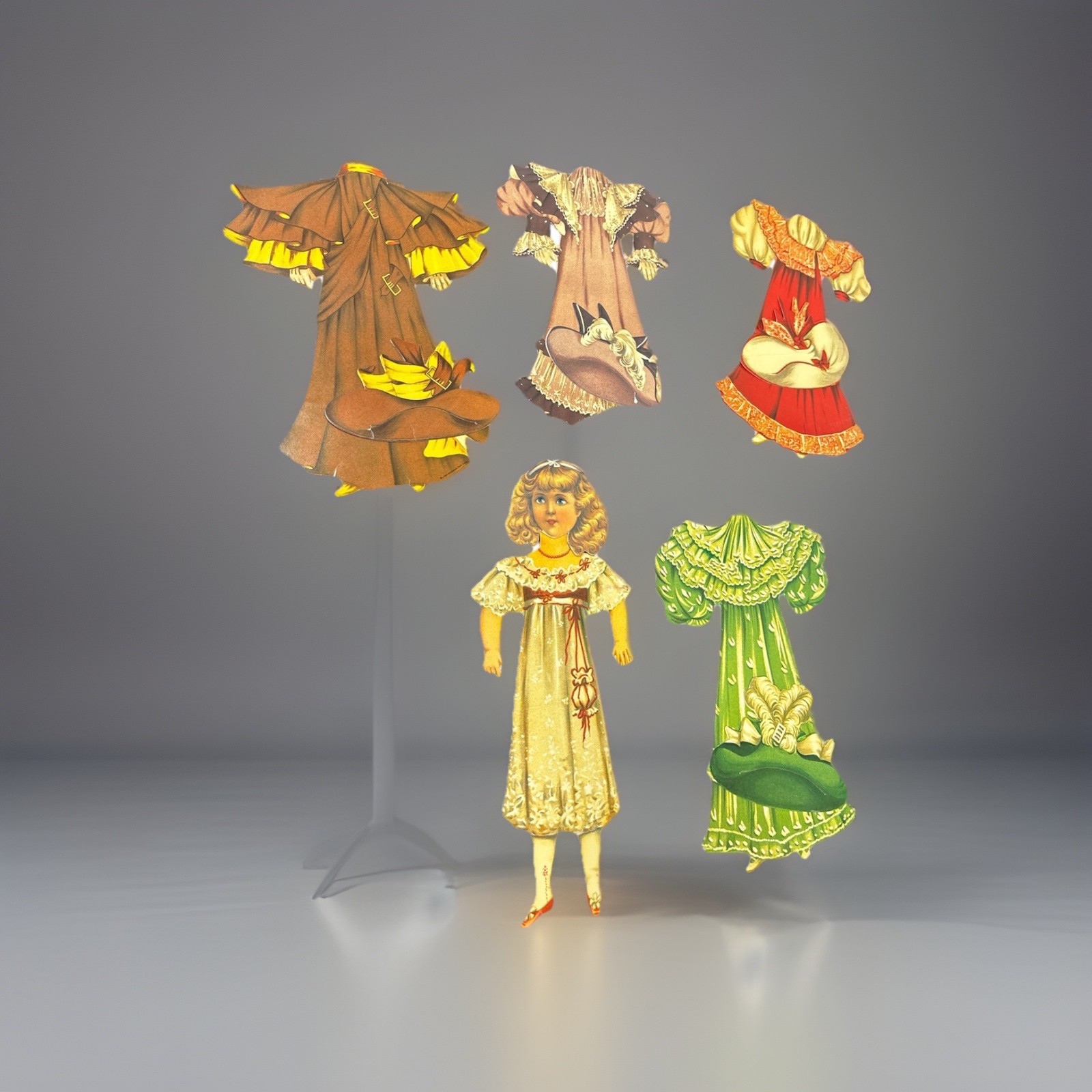 Tuck's Paper Doll - Darling Margery Paper Doll and Four Dresses and Hats
