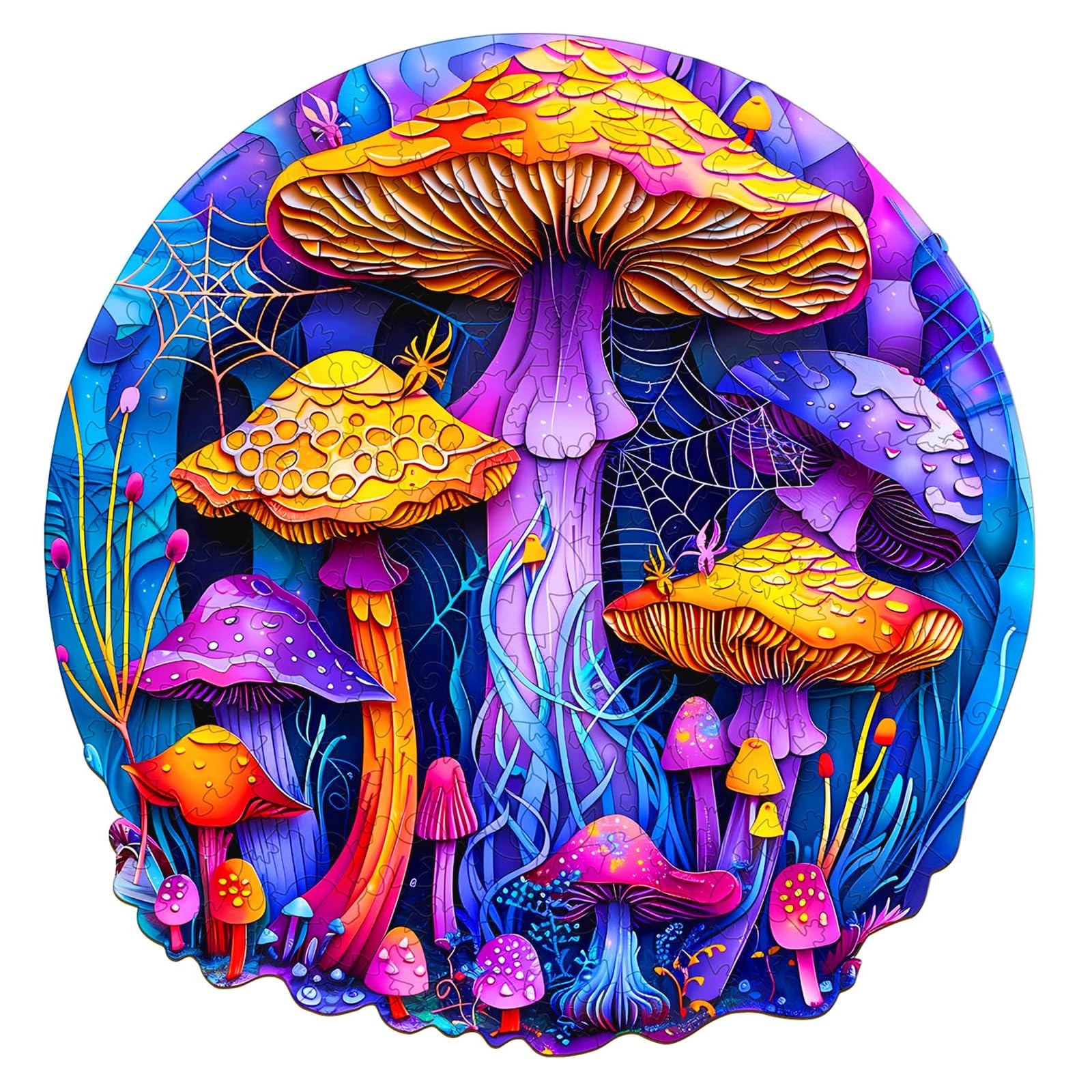 Wooden Puzzles for Adults - Paper Cut Mushroom Wooden Jigsaw Puzzle - Unique ...