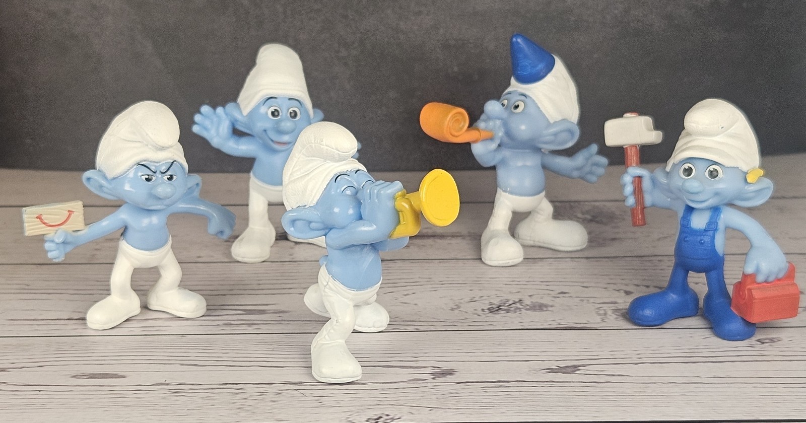 Lot of 6 McDonalds Smurfs Figures 2013 Peyo Happy Meal Toys The Smurfs 2 Movie