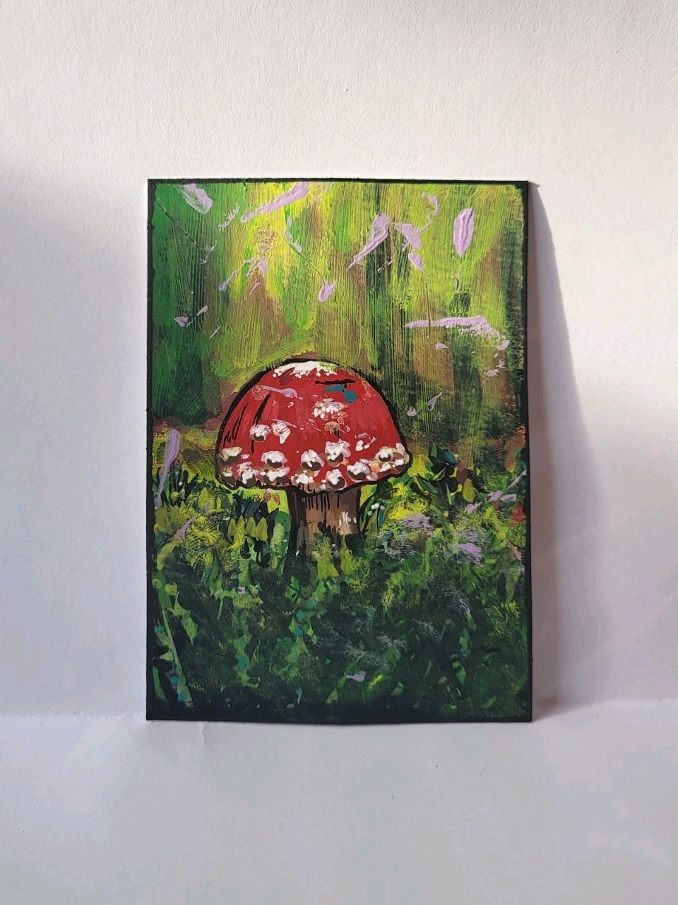 Mushroom Fantasy ACEO Art Card by Cassandra
