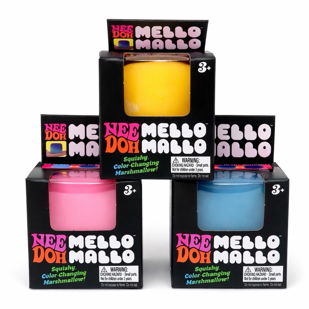 Schylling NeeDoh Mello Mallo Color Changing Squishy Stress Toy Color May Vary