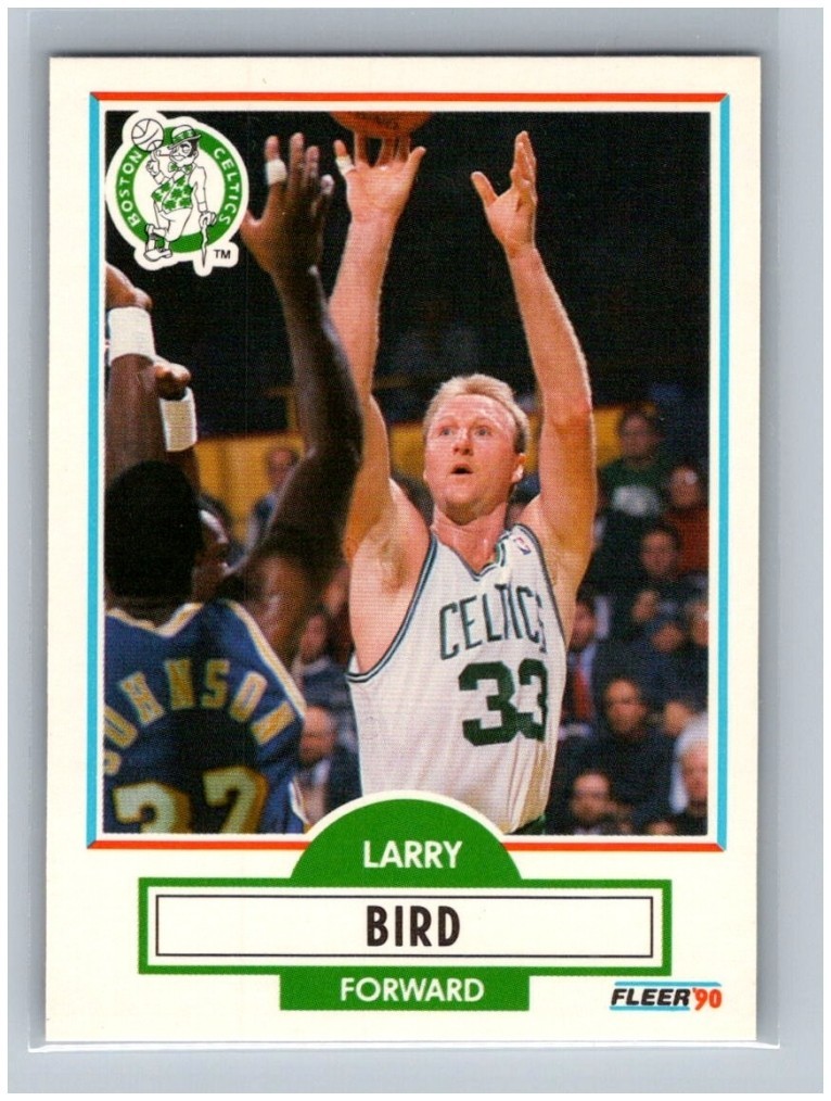 1990-91 Fleer Larry Bird #8 Boston Celtics NBA HOF Basketball Trading Card