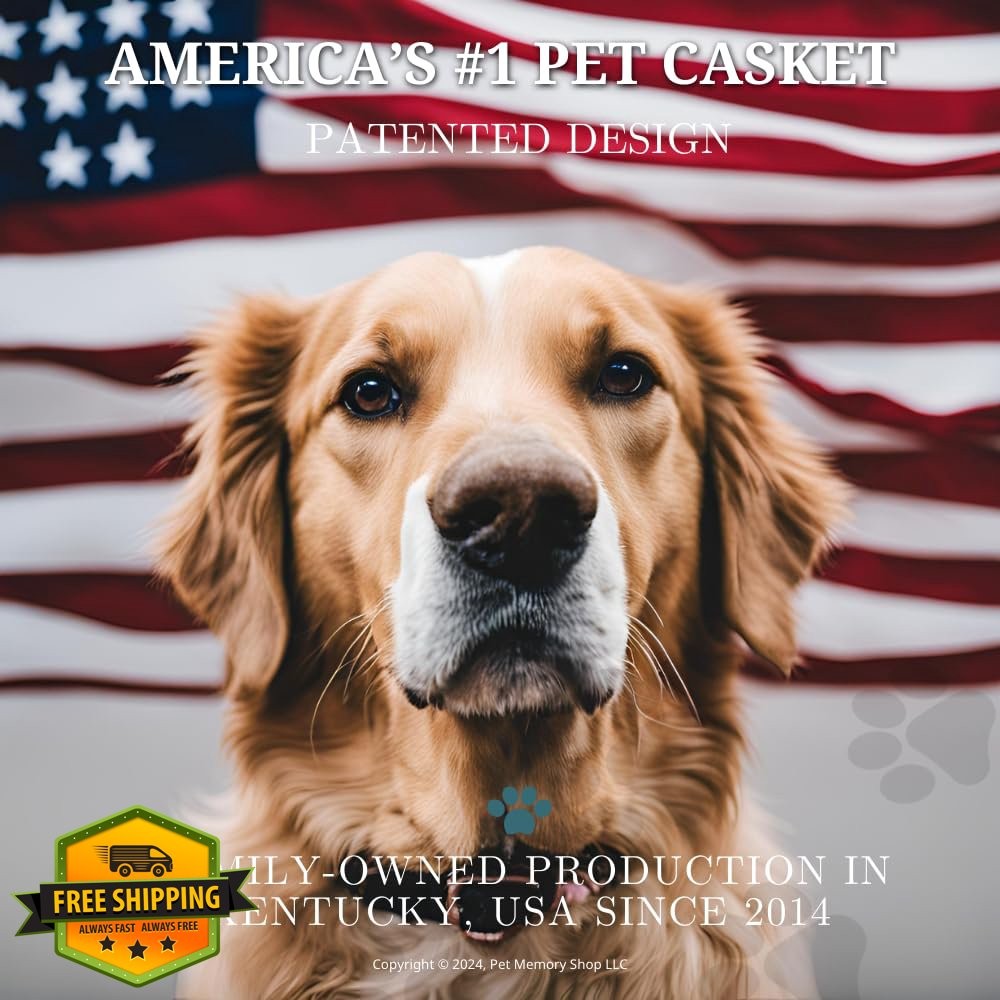 Pet Memory Shop Elegance Casket Small White/Blue Burial Box