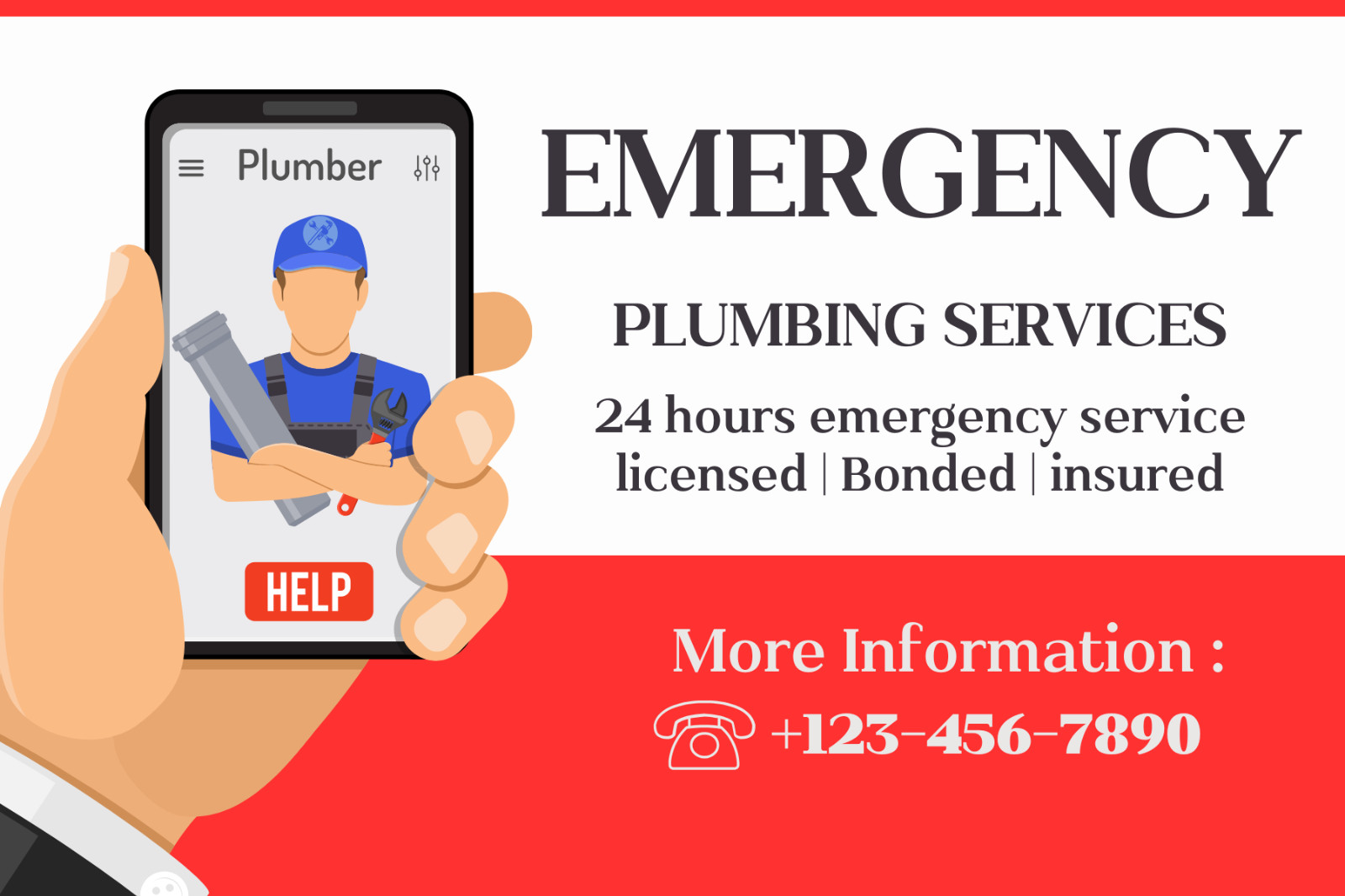 (1) 24" x 18" Full Color Vehicle Magnet Plumbing Service Custom