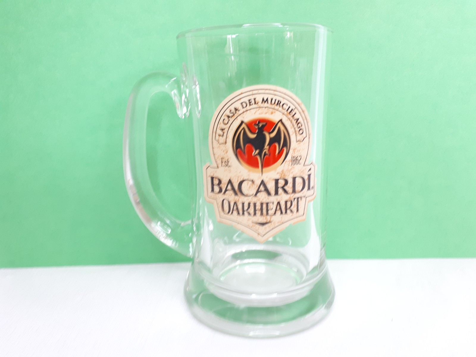 Bacardi Oakheart Rum Glass Tankard 200ml - Branded Spirits Glass Kitchenware GC