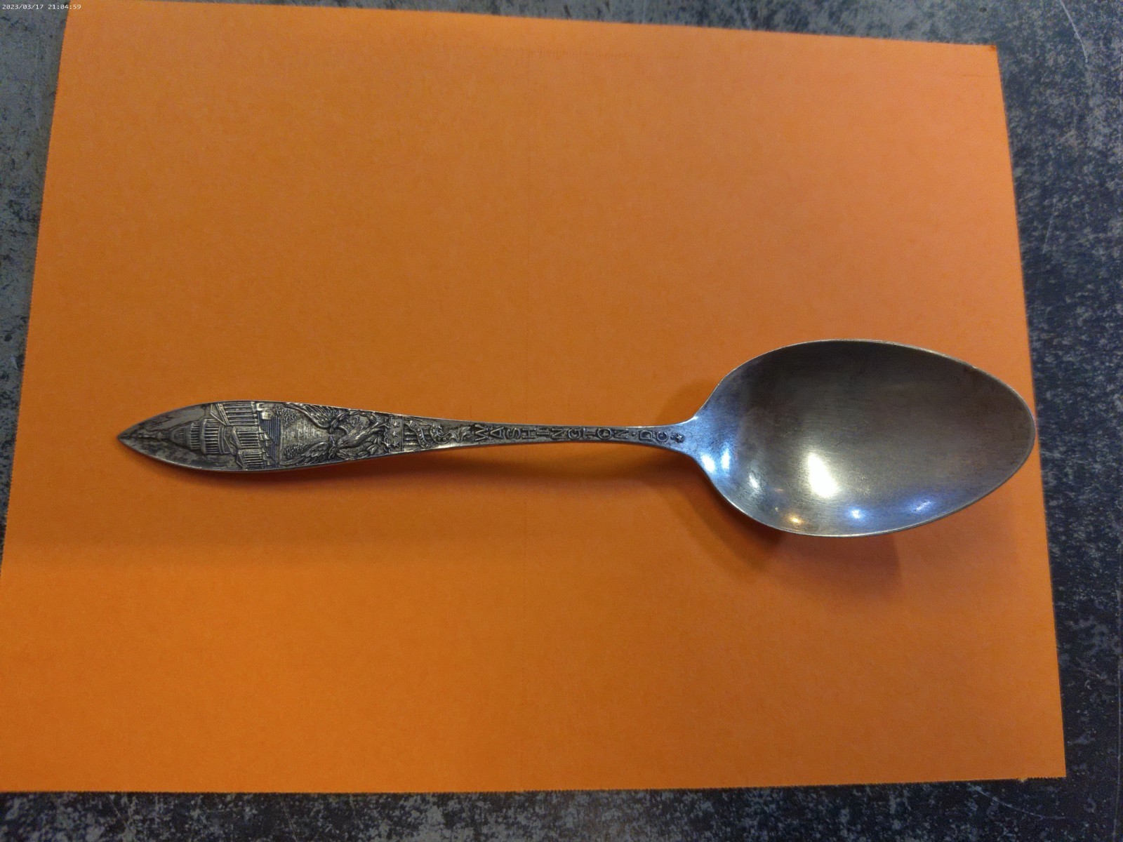 VTG Washington DC Sterling Silver Souvenir Spoon US Capitol 4 3/4" 9.7g