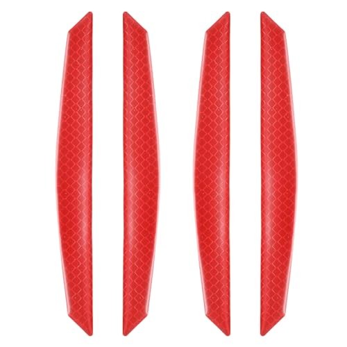  4pcs Car Reflective Trim Side Marker Stickers 6.6" x 0.8" Automotive Anti Red