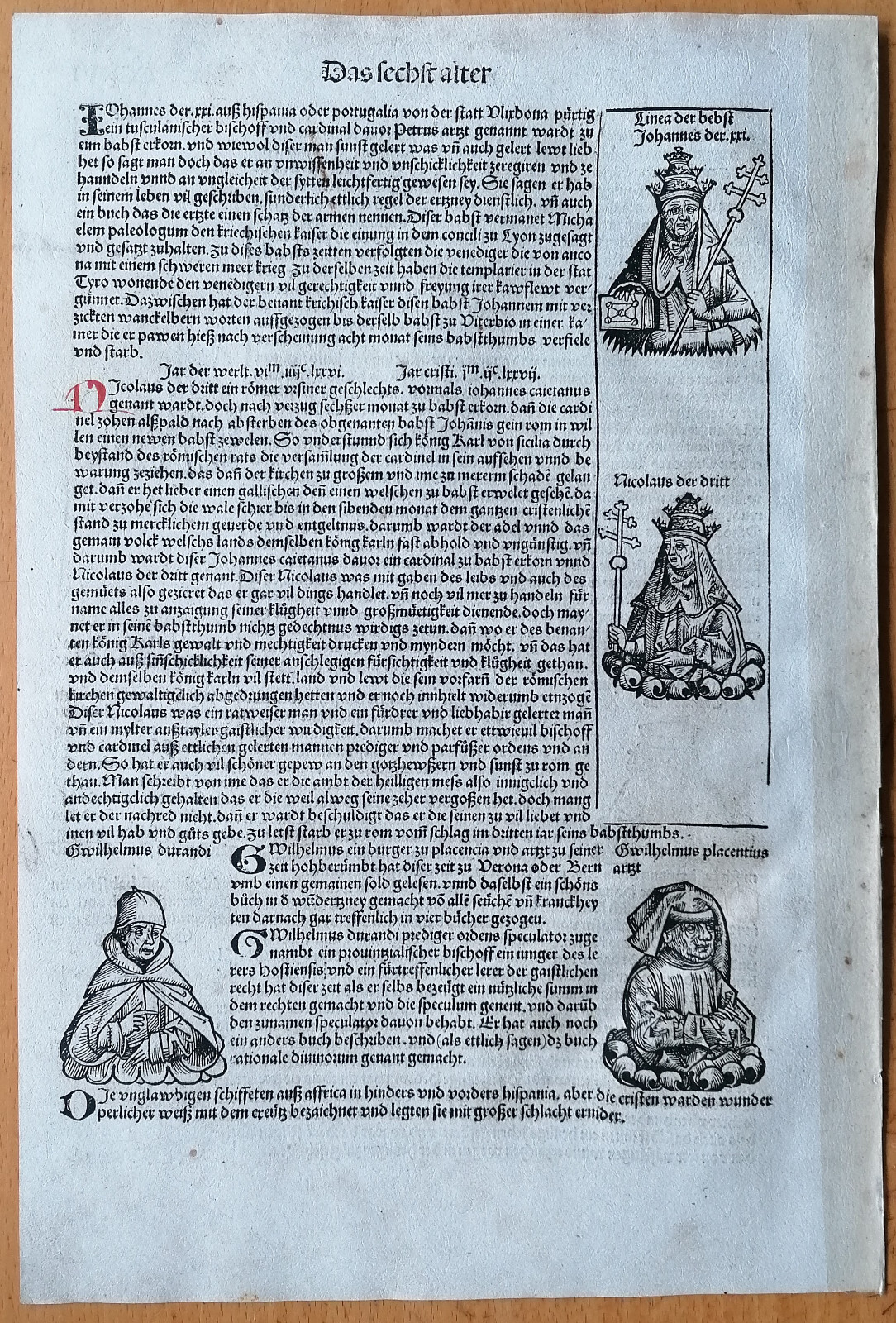 Schedel Original Incunable Leaf Saint Hedwig - 1493