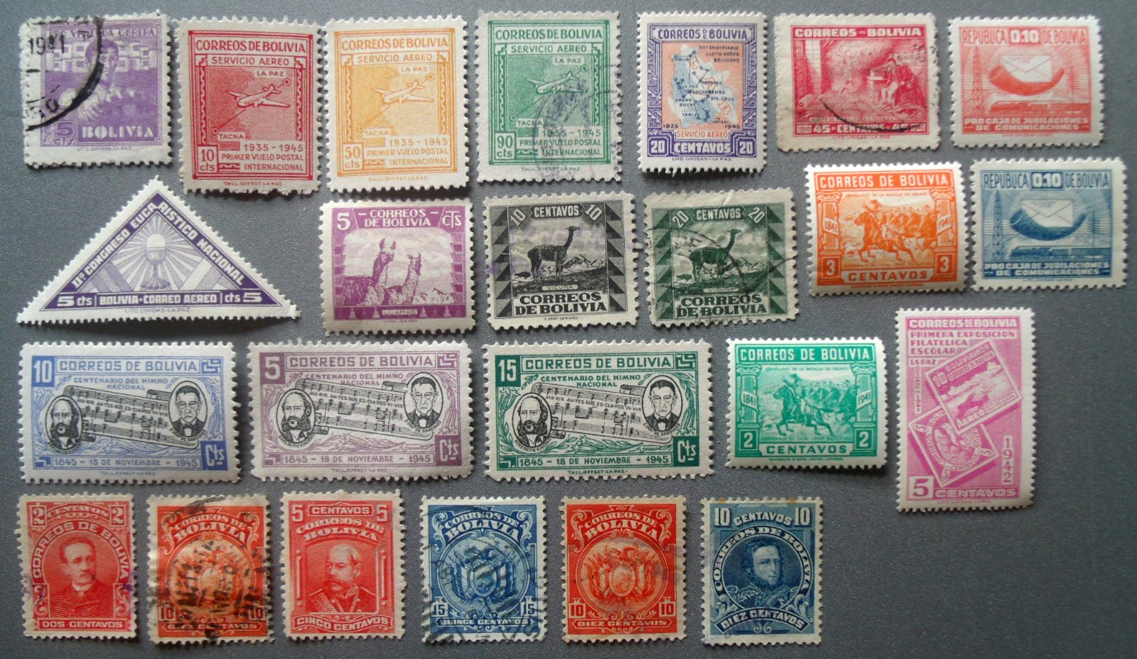 24 Bolivia Stamps -  Lot#Eg2