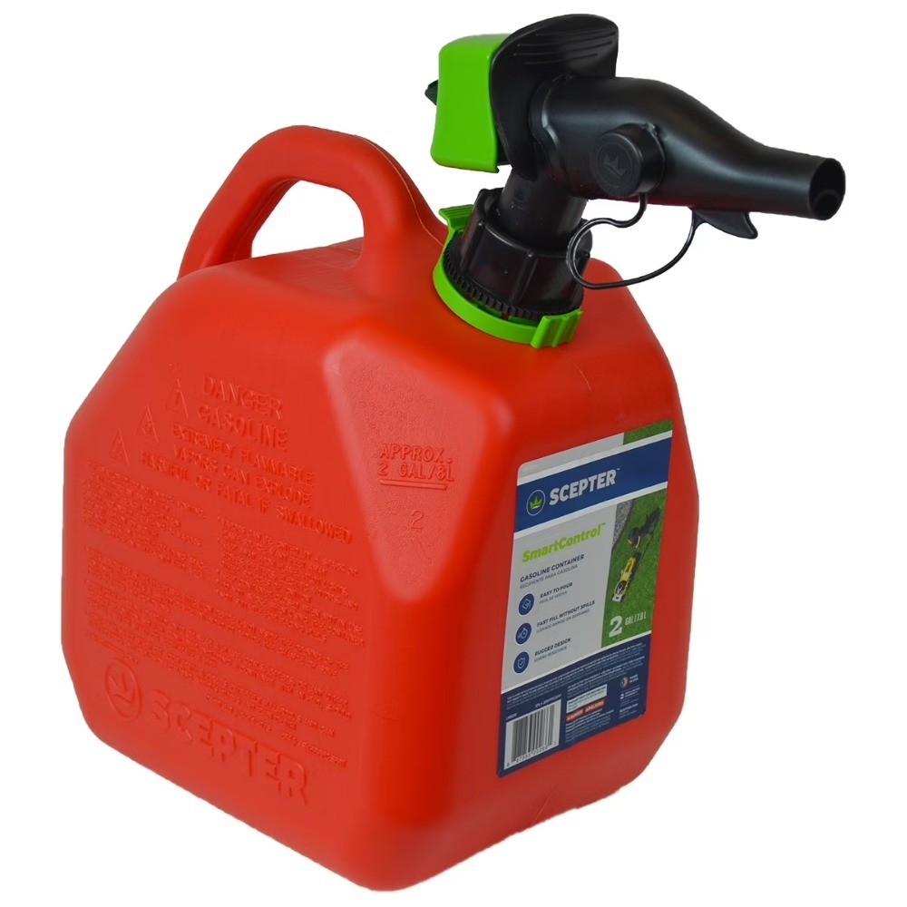 Red Gas Can 2-Gallon SmartControl Fuel Container 14" Height 9.7" Length 1.31 lbs