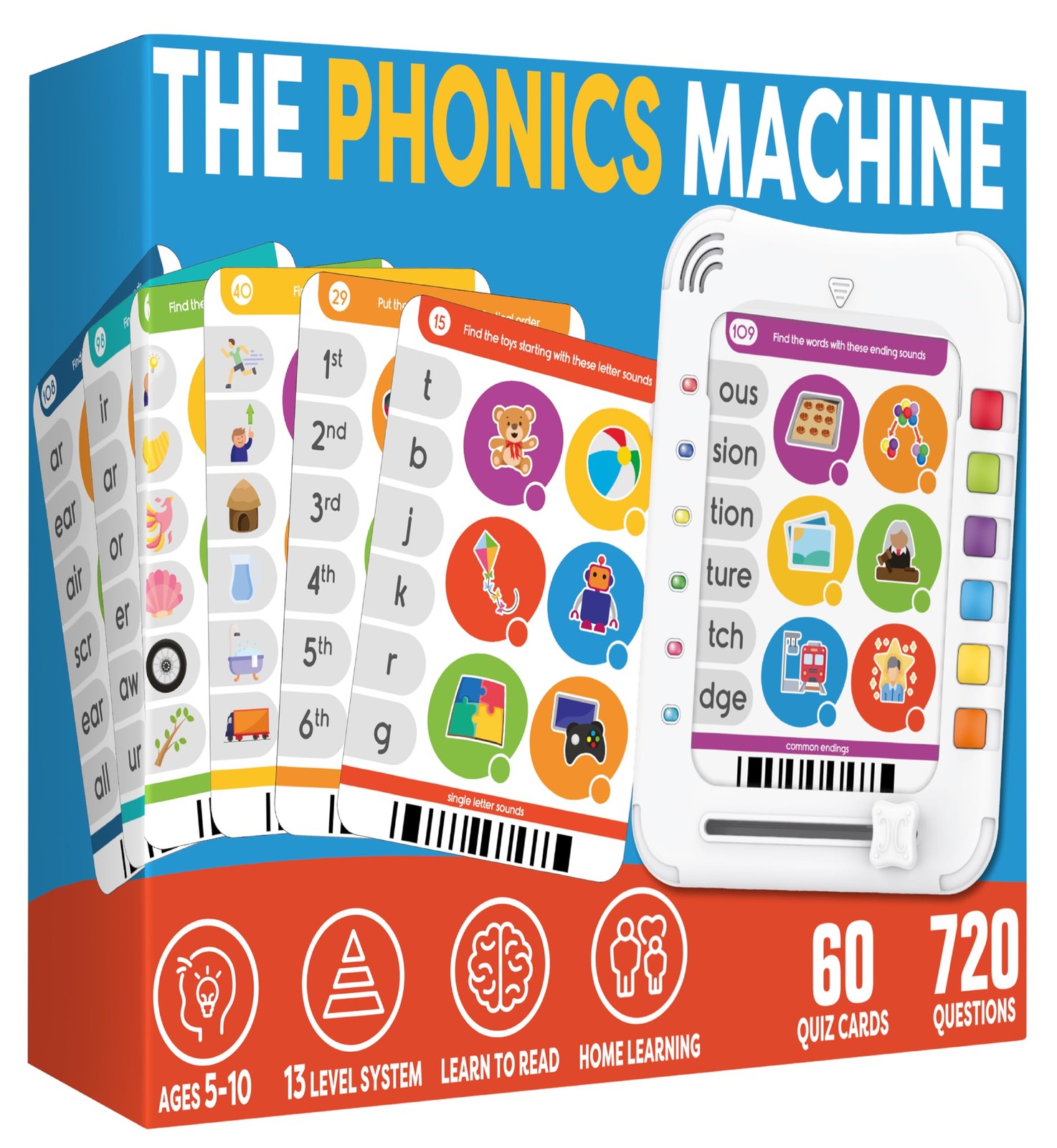 Phonics Machine Learning Pad - Electronic Reading Game for Age 5-11 - Learn t...