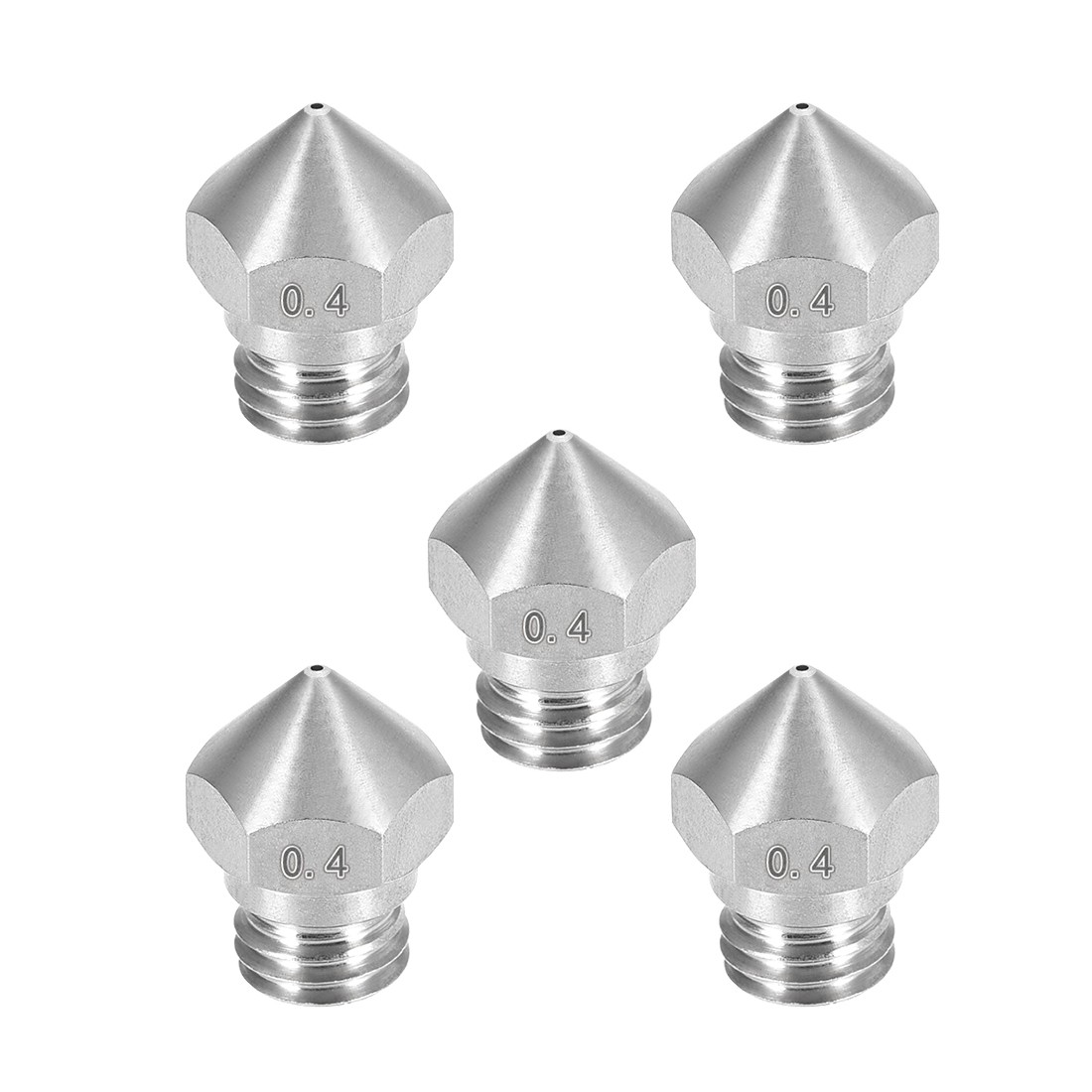 5PCS 1.75mm M7 3D Printer Nozzle Stainless Steel 0.4mm Extruder Print Head