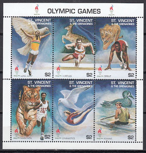 San Vicente - Mail Yvert 2489/94 ** Mnh Olympics Atlanta