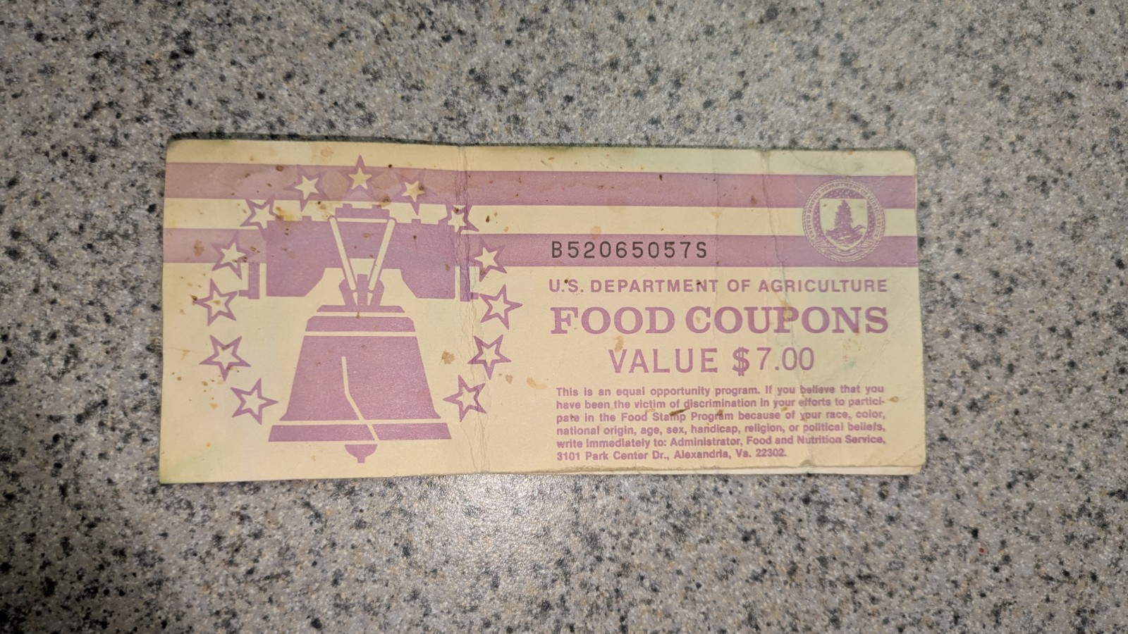 Collectible coupon for food (food coupon)