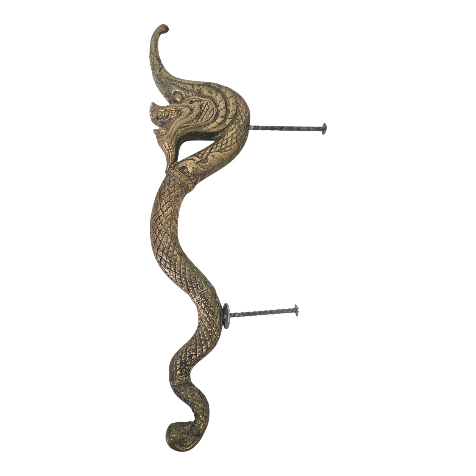 15" Dragon Brass Door Pull Grab Door Handle Vintage 