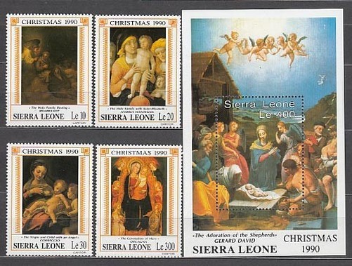 Sierra Leone - Mail Yvert 1286/9+Hb 143 ** Mnh Christmas